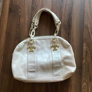 Cream leather Tory Burch shoulder bag